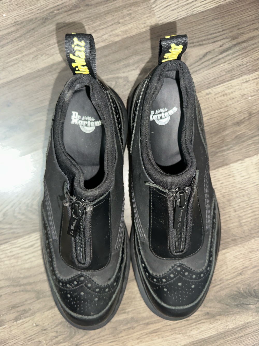 The Dr. Martens Resnik Zip Brogue creeper